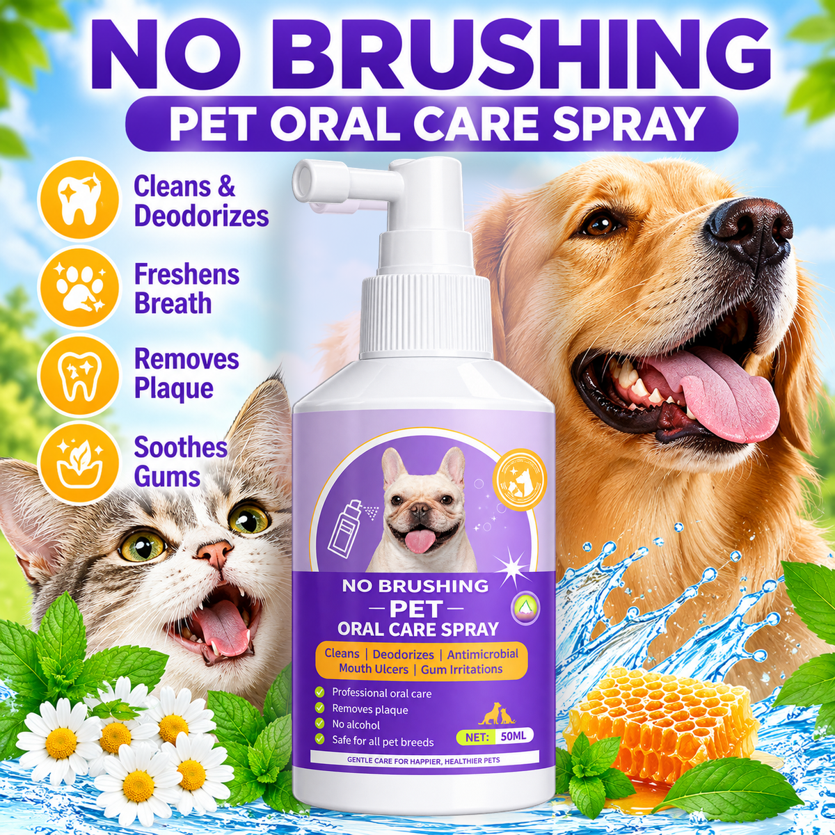 More Fresh-Breath Moments. More Love Up Close. 🐶Pet Oral Care Spray🐶🐶