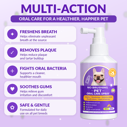More Fresh-Breath Moments. More Love Up Close. 🐶Pet Oral Care Spray🐶🐶