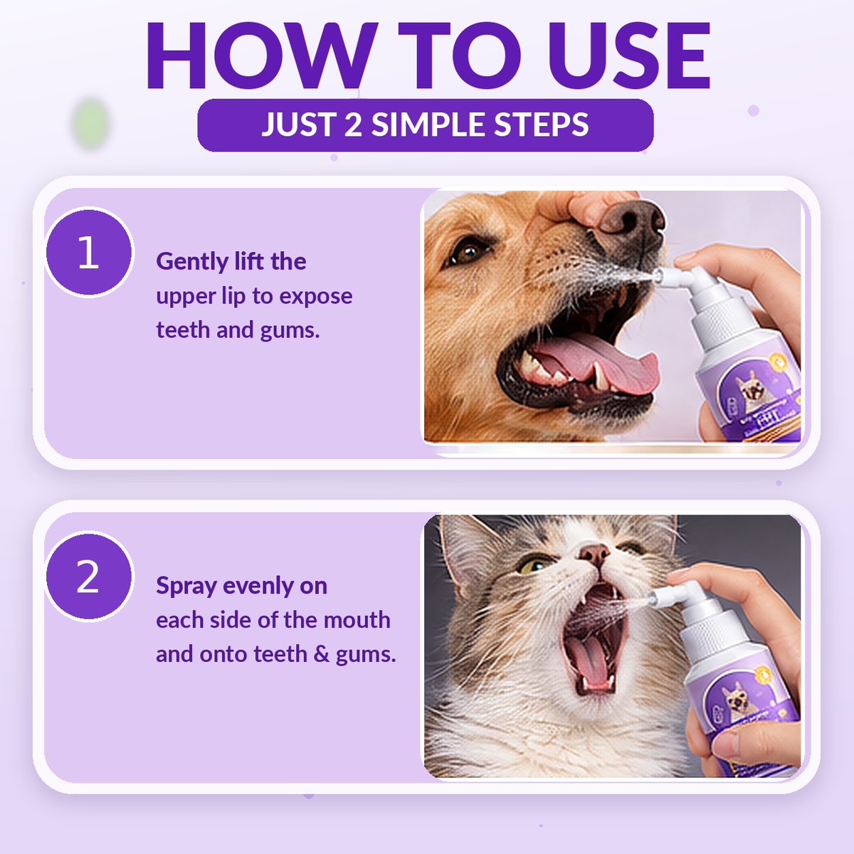 More Fresh-Breath Moments. More Love Up Close. 🐶Pet Oral Care Spray🐶🐶