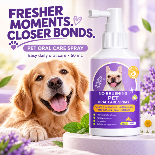 More Fresh-Breath Moments. More Love Up Close. 🐶Pet Oral Care Spray🐶🐶